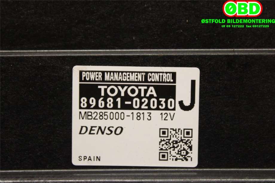 Styreenhet diverse til Toyota Auris 2015-2019 (Type II, Fase 2)  (TOYOTA|8968102030|)