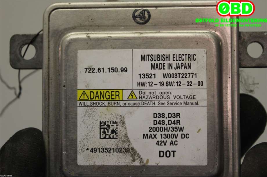 Styreenhet xenon/ballast til Volvo V40 2012-2019  (VOLVO|31335777|7226115099|W003T22771)