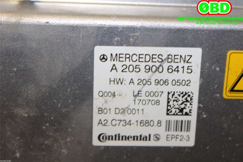 Inverter hybrid til Mercedes C-Klasse 2018-2021 (Fase 2) (W205) (W205) (MERCEDES|A 205 900 64 15|A 205 900 09 36|2059006415)