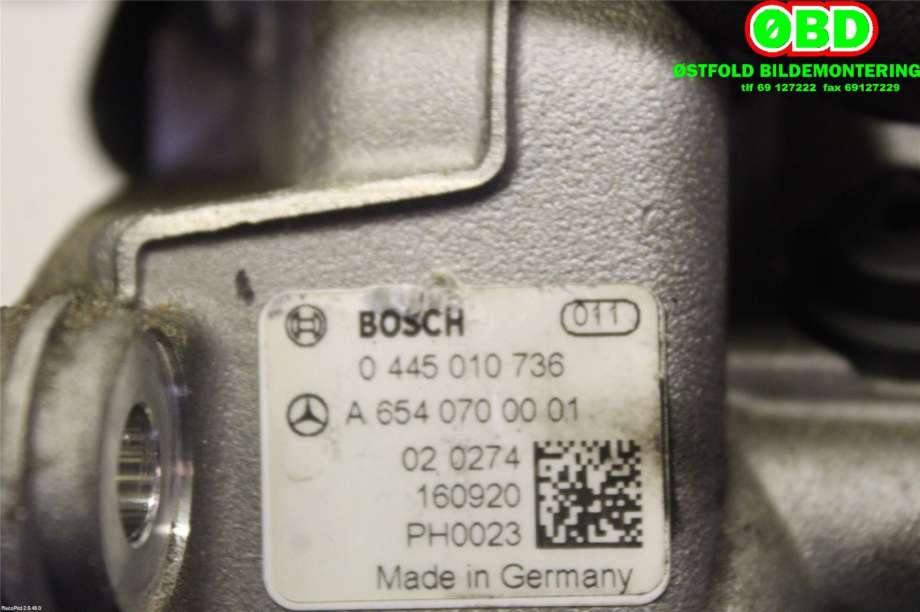 Dieselpumpe til Mercedes E-Klasse 2016-2023 (W213) (W213) (A 654 070 00 01|A 654 070 43 01|6540700001)
