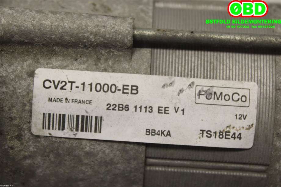 Starter til Ford Fiesta 2013-2017 (Type VI, Fase 2)  (FORD|1838056||CV2T11000EB)