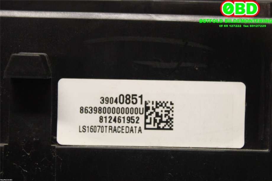 Sikringsboks til Opel Astra K 2015-->>  (OPEL|39040851|)