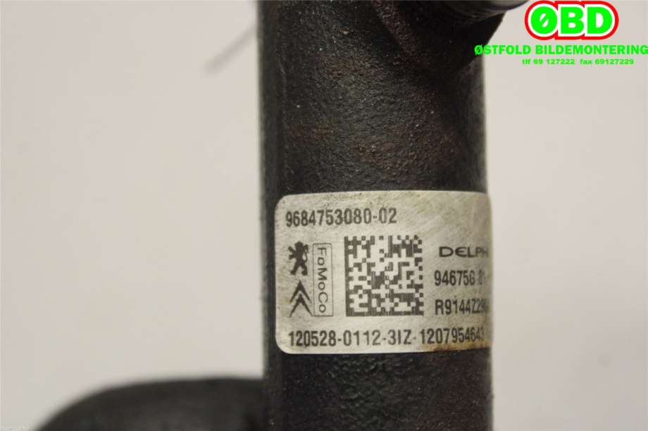 Dyseskinne (fuelrail) til Citroën C5 2008-2017 (Type II)  (CITROEN|1570 P7|1570 Q4|9684753080)