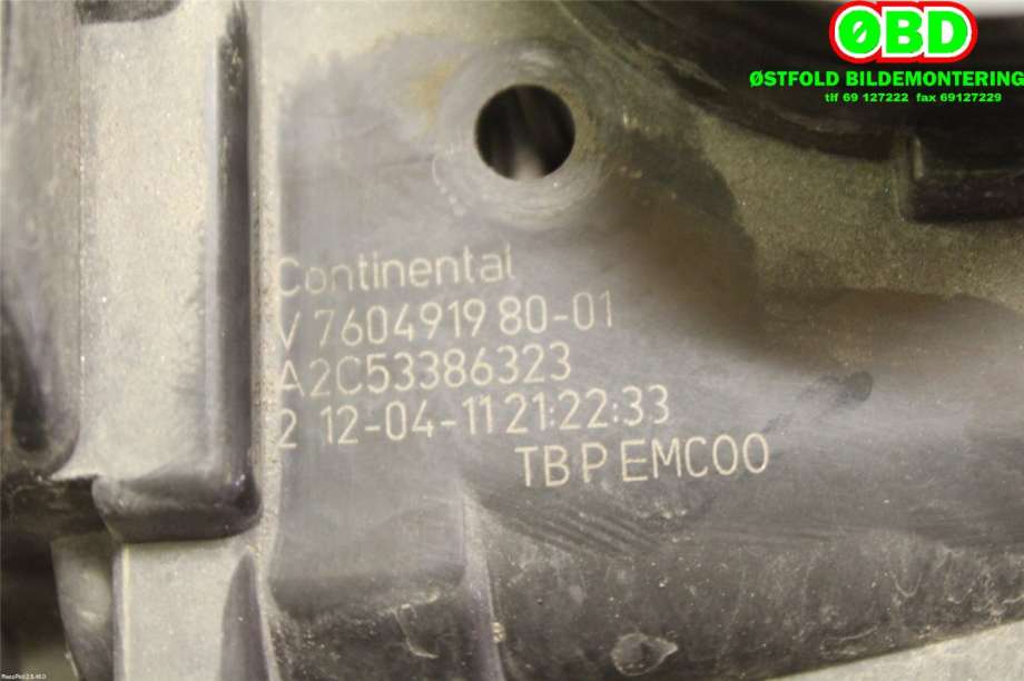 Spjeldhus til Citroën DS3 2010-2019 (CITROEN|163673|V862419080|V760491980)