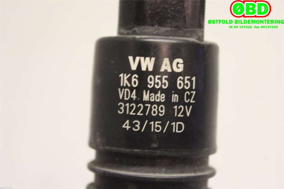 Spylerpumpe foran til VW E-Up 2013-2019  (VOLKSWAGEN|1K6 955 651||1K6955651)