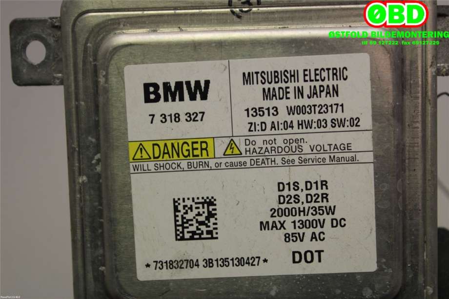 Styreenhet xenon/ballast til BMW 1-Serie 2011-2015 (Fase 1) (F20/F21) (F20/F21) (BMW|63 11 7 318 327|W003T23171|7318327)