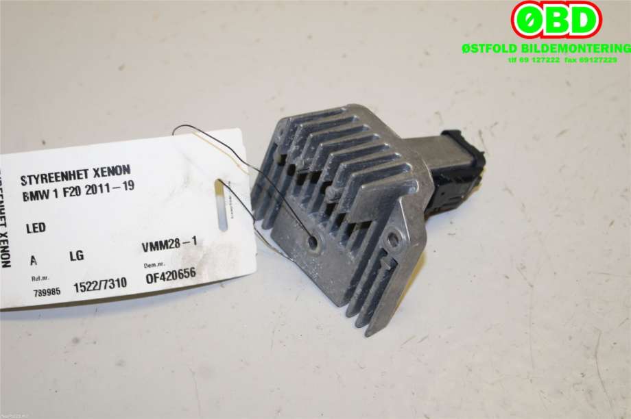 Styreenhet xenon/ballast til BMW 1-Serie 2011-2015 (Fase 1) (F20/F21) (F20/F21) (BMW|63 11 7 296 905||178422)