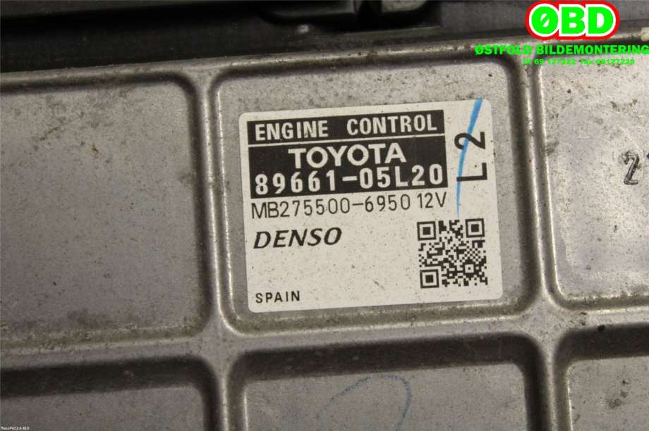 Styreenhet motor til Toyota Avensis 2009-2015 (Type III, Fase 1)  (TOYOTA|8966105L20|)