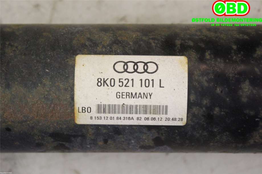 Mellomaksel til Audi A4 2007-2014 (Type IV) (B8) (B8) (AUDI|8K0 521 101 L|8K0 521 101 S|8K0521101L)