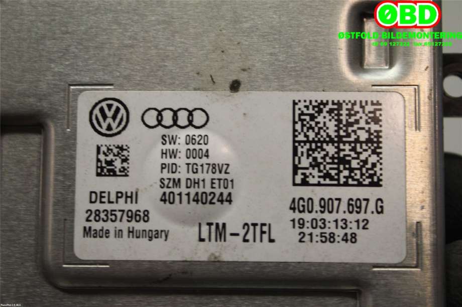Styreenhet xenon/ballast til VW Golf VII 2012-2017 (Fase 1)  (VOLKSWAGEN|4G0 907 697 F||4G0907697G)