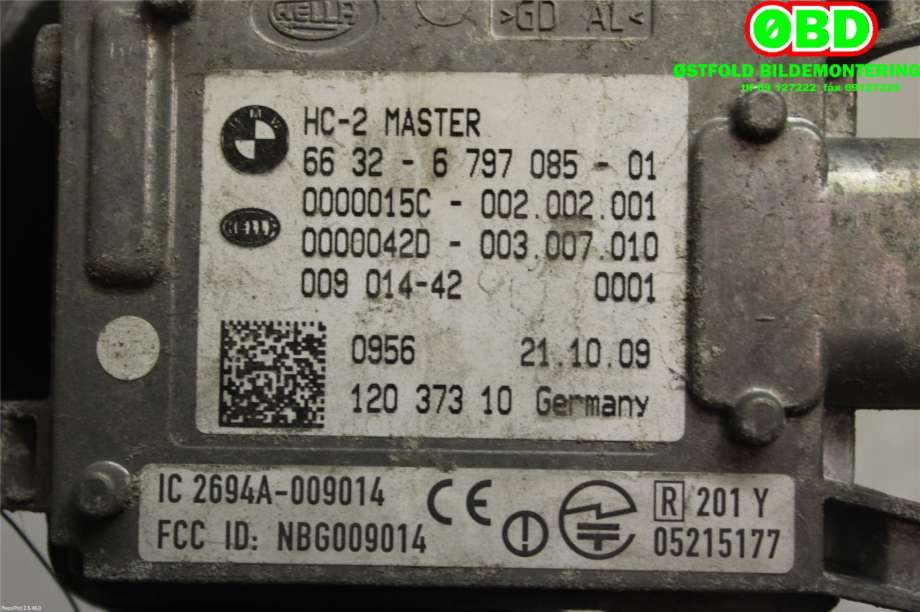 Sensor radar til BMW 7-Serie 2009-2015 (F01/F02/F03/F04) (F01/F02/F03/F04) (BMW|66326862765|66326880093|66326797085)
