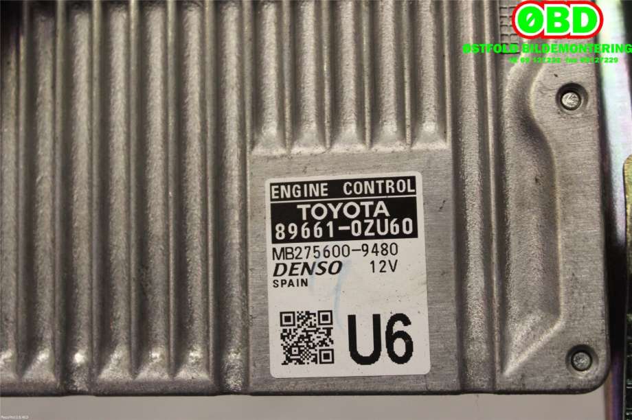 Styreenhet motor til Toyota Auris 2015-2019 (Type II, Fase 2)  (TOYOTA|896610ZU60|)
