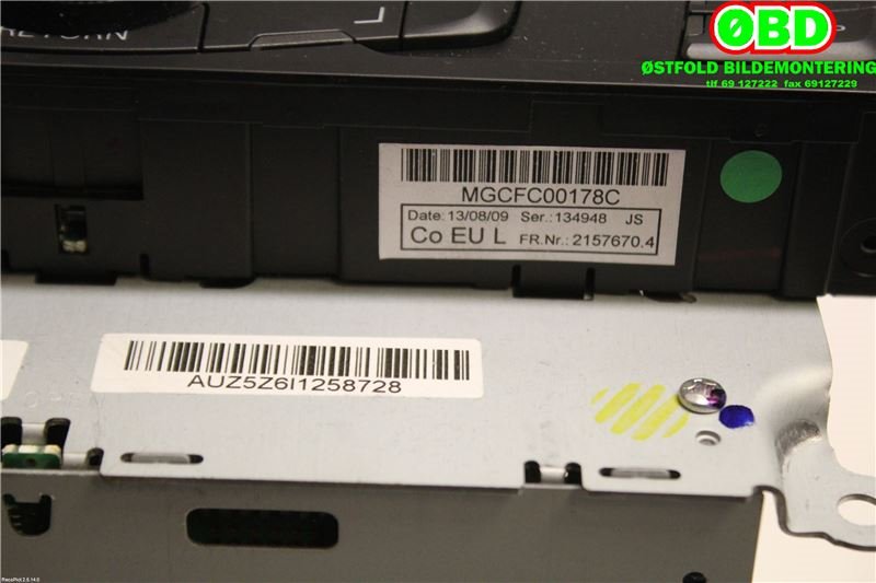 Bilstereo til Audi A5 2007-2016 (Type I)  (AUDI|8T1 057 186 P|8T1 035 186 PX|8T1035186P)