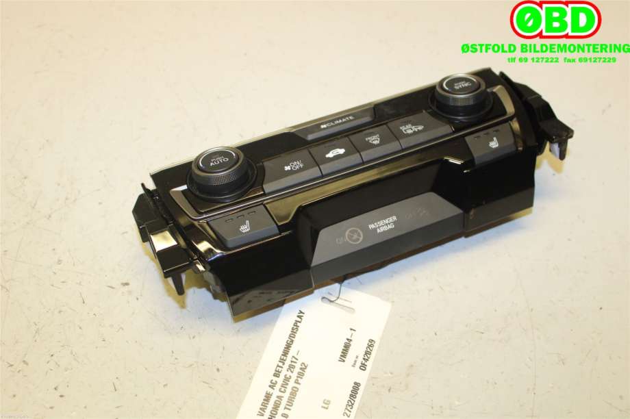 Varmeapparat betjening til Honda Civic 2017-->> (Type X) (HONDA||79600TGLG61)