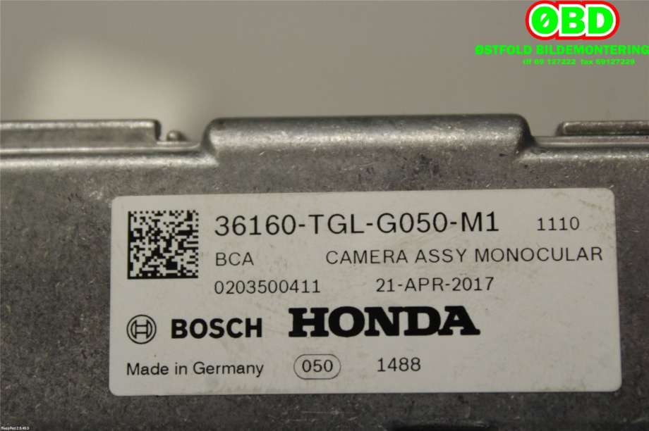 Kamera til Honda Civic 2017-->> (Type X)  (HONDA|36163-TGL-G54||36160TGLG050)
