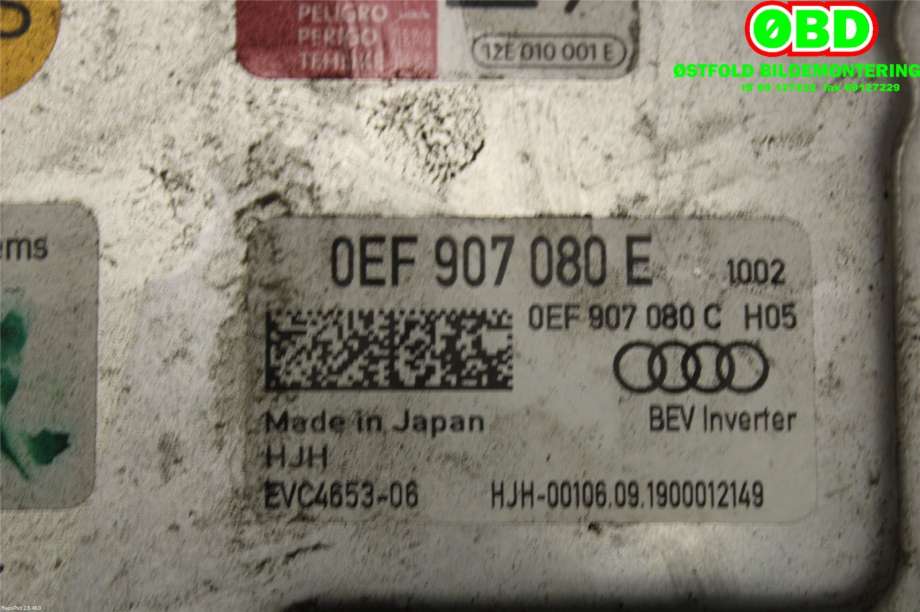Styreenhet diverse til Audi e-tron 2018-->>  (AUDI|0EF 907 080 E|0EF 907 080 H|0EF907080E)