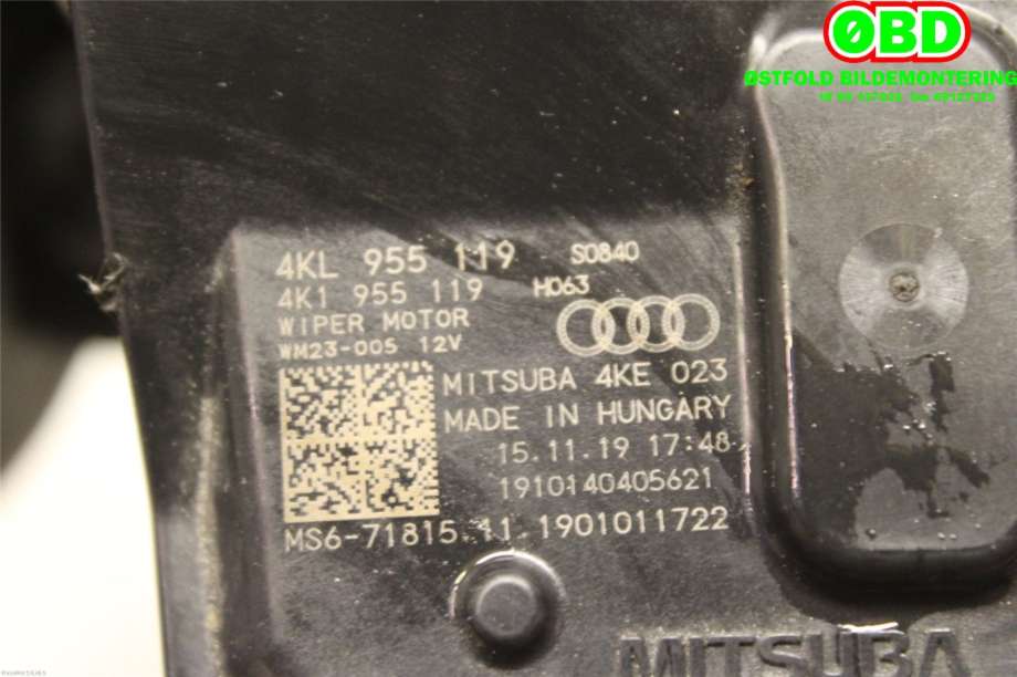 Viskermotor frontrute til Audi e-tron 2018-->>  (AUDI||4KL955119)