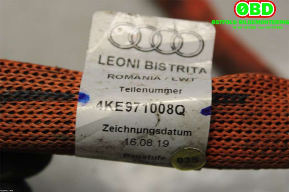 Kabel høy volt (HV) hybrid til Audi e-tron 2018-->>  (AUDI|4KE 971 008 Q||4KE971008Q)