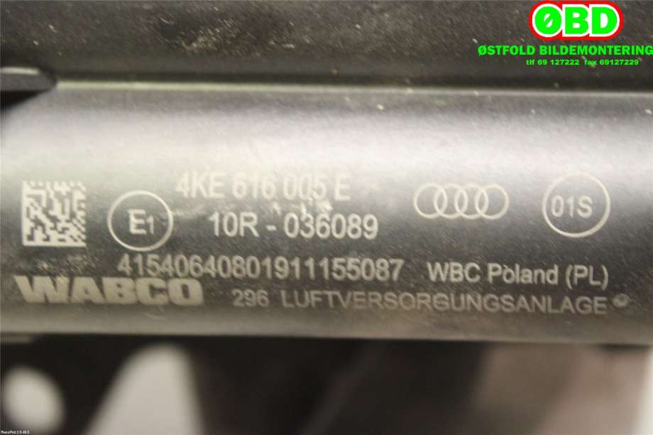 Kompressor nivå/luft til Audi e-tron 2018-->>  (AUDI|4KE 616 005 E||4KE616005E)