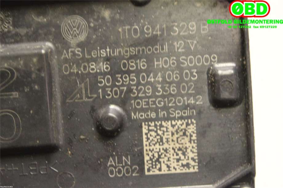 Styreenhet xenon/ballast til Škoda Octavia 2017-2020 (Type III, Fase 2)  (SKODA|1T0 941 329 B||1T0941329B)