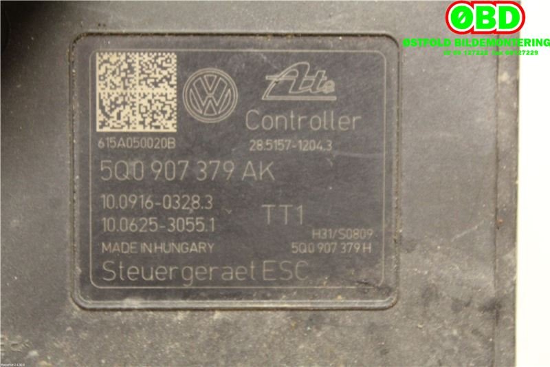 ABS sentral til VW Golf VII 2012-2017 (Fase 1)  (5Q0 614 517 AL||5Q0614517AL)