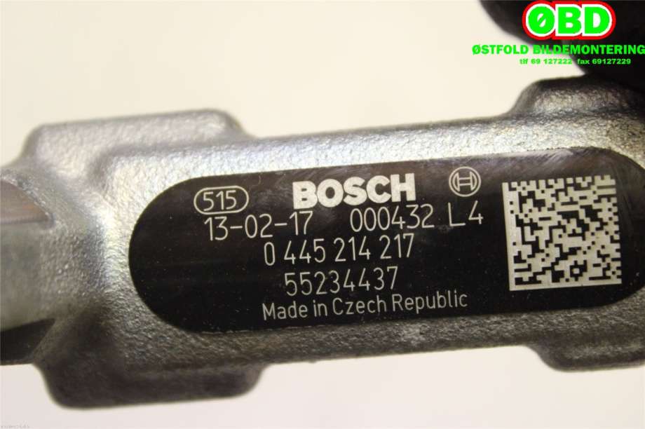 Dyseskinne (fuelrail) til Fiat Doblo 2001-2005 (Type I, Fase 1)  (|55234437)