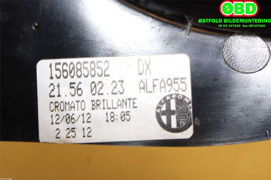 Baklykt høyre til Alfa Romeo MiTo 2008-2016  (ALFA ROMEO|71752162||156085852)