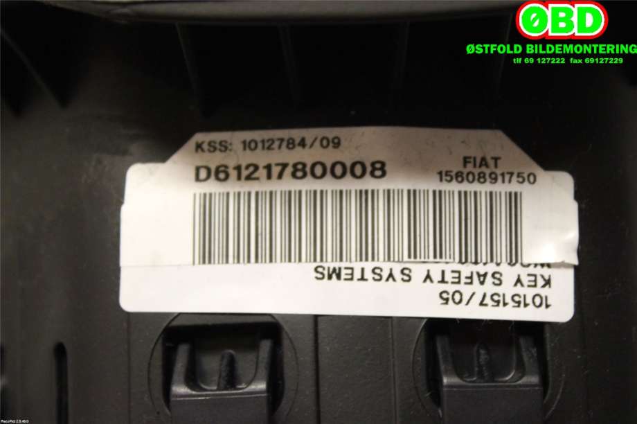 Airbag rattpute til Alfa Romeo MiTo 2008-2016  (ALFA ROMEO|156089175|156106800|)