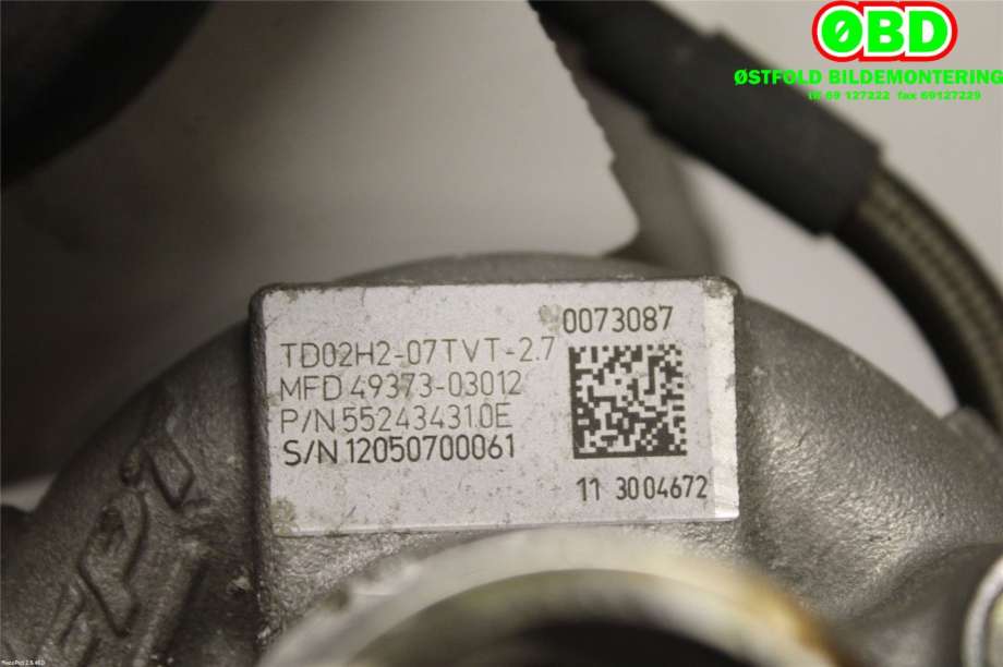 Turbo til Alfa Romeo MiTo 2008-2016  (ALFA ROMEO|55240093||552434310E)