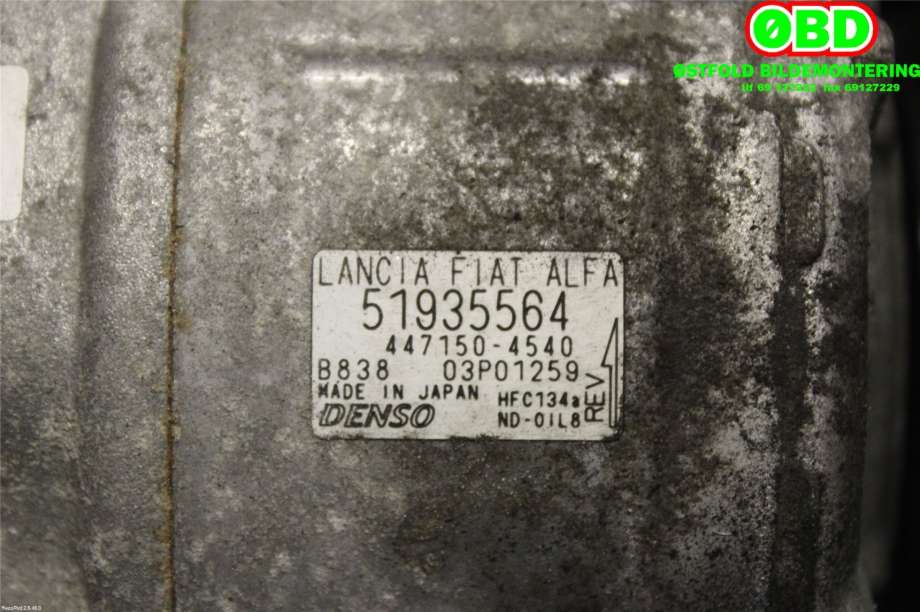 Aircondition kompressor til Alfa Romeo MiTo 2008-2016  (ALFA ROMEO|51935564|50541346)