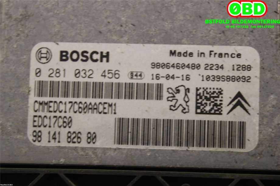 Styreenhet motor til Toyota Proace 2016-->> (Type II)  (TOYOTA||9814182680)