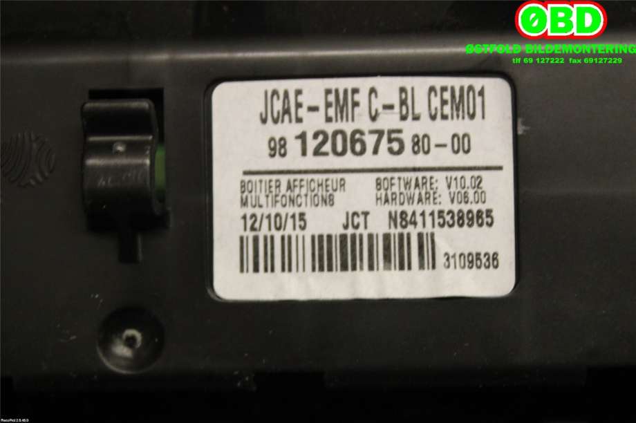Bilstereo diverse til Toyota Proace 2016-->> (Type II) (TOYOTA||9812067580)