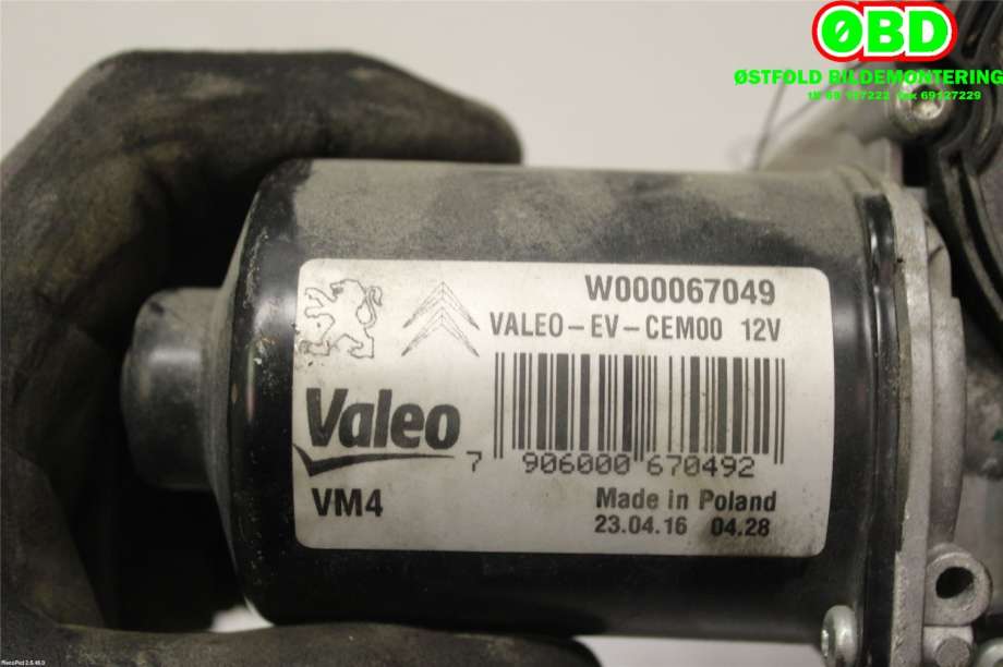 Viskermotor frontrute til Toyota Proace 2016-->> (Type II)  (TOYOTA||W000067049)