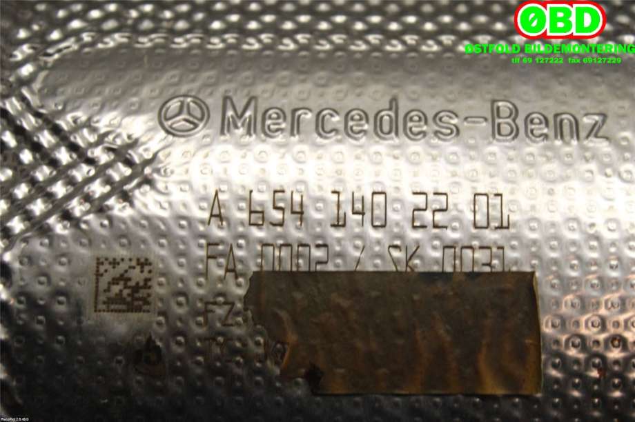 Partikkelfilter til Mercedes GLE 2019-->> (W167) (W167) (MERCEDES|A 654 140 22 01||6541402201)