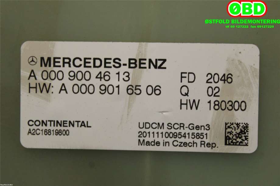 Styreenhet diverse til Mercedes GLE 2019-->> (W167) (W167) (MERCEDES|A 000 900 46 13||0009004613)
