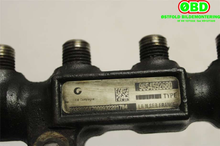 Dyseskinne (fuelrail) til Peugeot Partner 2008-2015 (Type II, Fase 1)  (PEUGEOT|1570G2||9654592680)