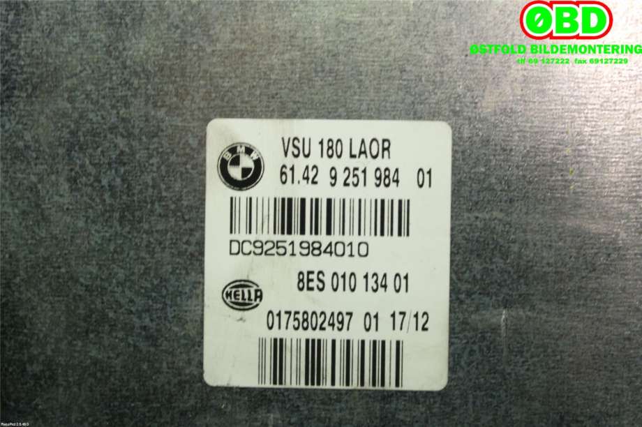 Styreenhet diverse til BMW 5-Serie 2010-2017 (F10/F11) (F10/F11) (BMW|61 42 9 251 984||61429251984)