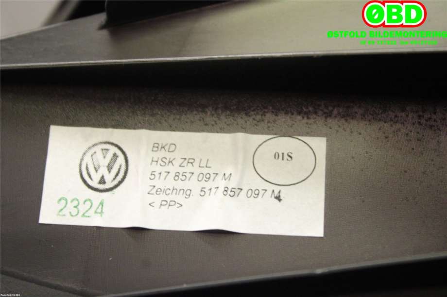 Hanskerom til VW Golf Sportsvan 2014-2018  (VOLKSWAGEN|517 857 114 E||517857097M)