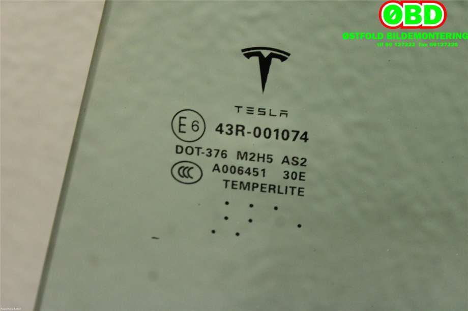 Siderute venstre bak til Tesla Model S 2016-2021 (Fase 2)  (TESLA|6006335-00-B|)