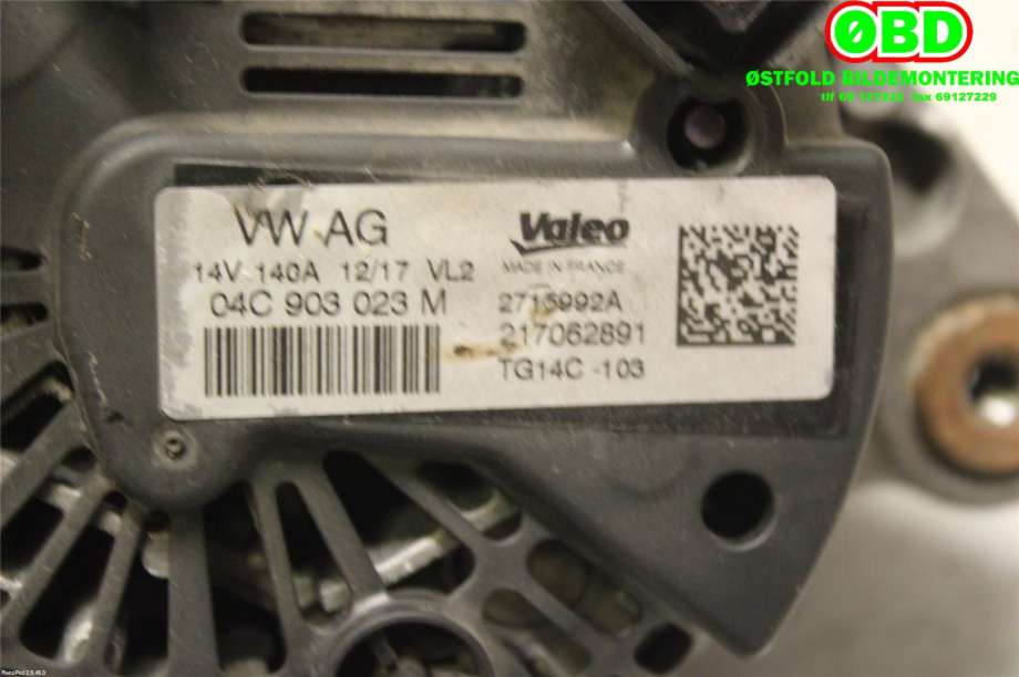 Dynamo til VW Golf Sportsvan 2014-2018  (VOLKSWAGEN|04C 903 023 M|04E 903 015 T|04C903023M)