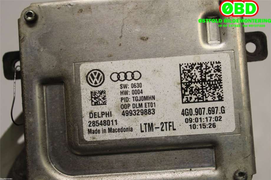 Styreenhet xenon/ballast til VW Golf Sportsvan 2014-2018  (VOLKSWAGEN|4G0 907 697 F||4G0907697G)