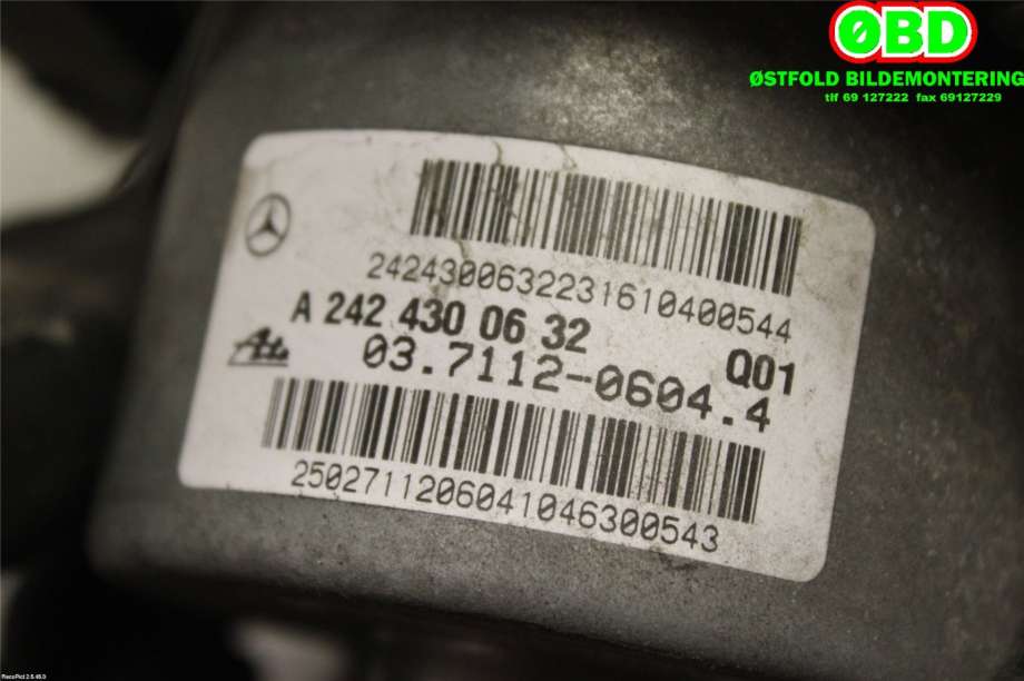 Vakuumpumpe til Mercedes B-Klasse 2011-2018 (W246) (W246) (MERCEDES|A 242 430 06 32||2424300632)