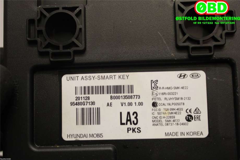 Styreenhet nøkkelfri/keyless til Hyundai Ioniq Electric 2019-->> (Fase 2)  (HYUNDAI|95480G 7130||95480G7130)