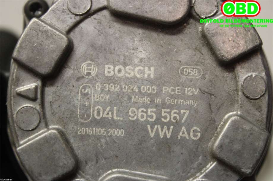 Sirkulasjonspumpe til Audi A3 2016-2020 (Type III, Fase 2)  (AUDI|04L 965 567||04L965567)