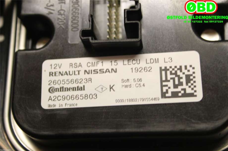 Styreenhet xenon/ballast til Renault Zoe 2013-2019 (Fase 1)  (RENAULT|260556623R|)