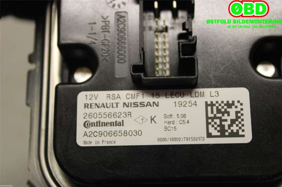 Styreenhet xenon/ballast til Renault Zoe 2013-2019 (Fase 1)  (RENAULT|260556623R|)