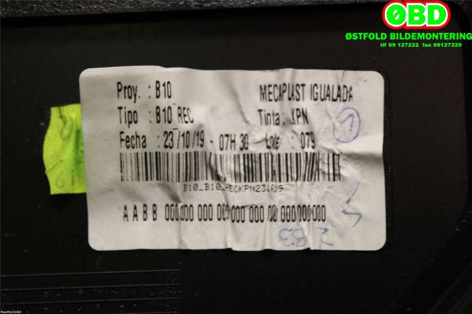 Spoiler bakluke til Renault Zoe 2013-2019 (Fase 1)  (RENAULT|960306120R|)