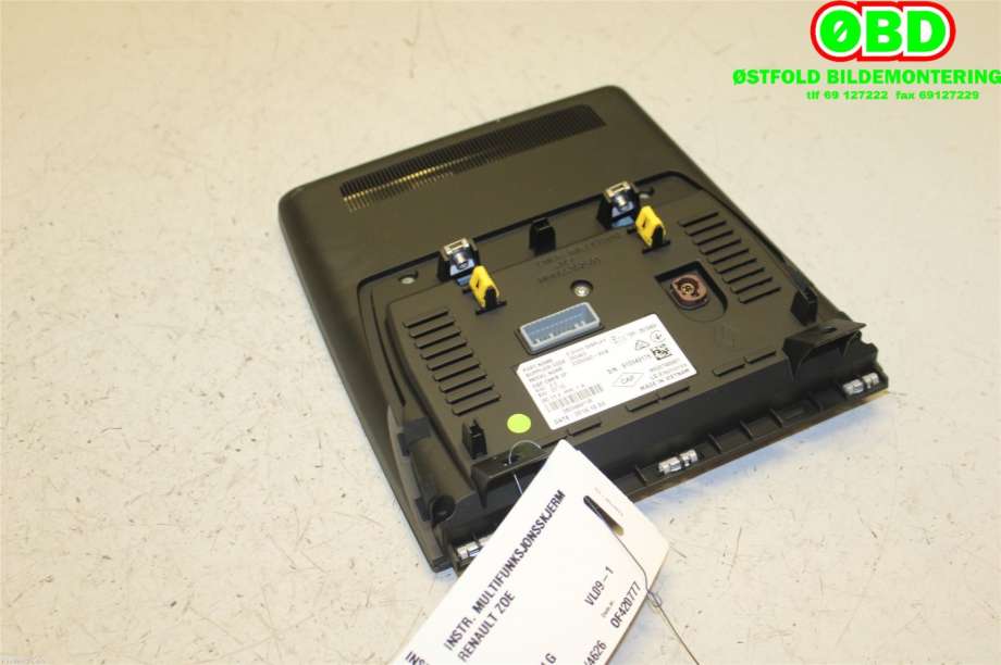 Instrument kjørecomputer til Renault Zoe 2013-2019 (Fase 1)  (RENAULT|280349411R|280915092R)