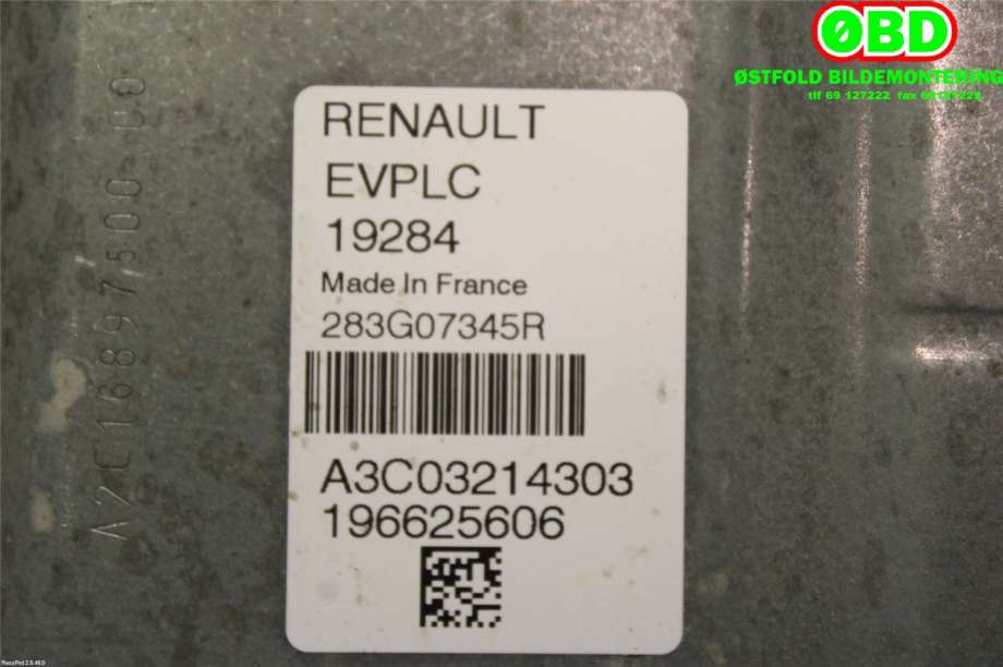 Styreenhet diverse til Renault Zoe 2013-2019 (Fase 1)  (RENAULT||283G07345R)