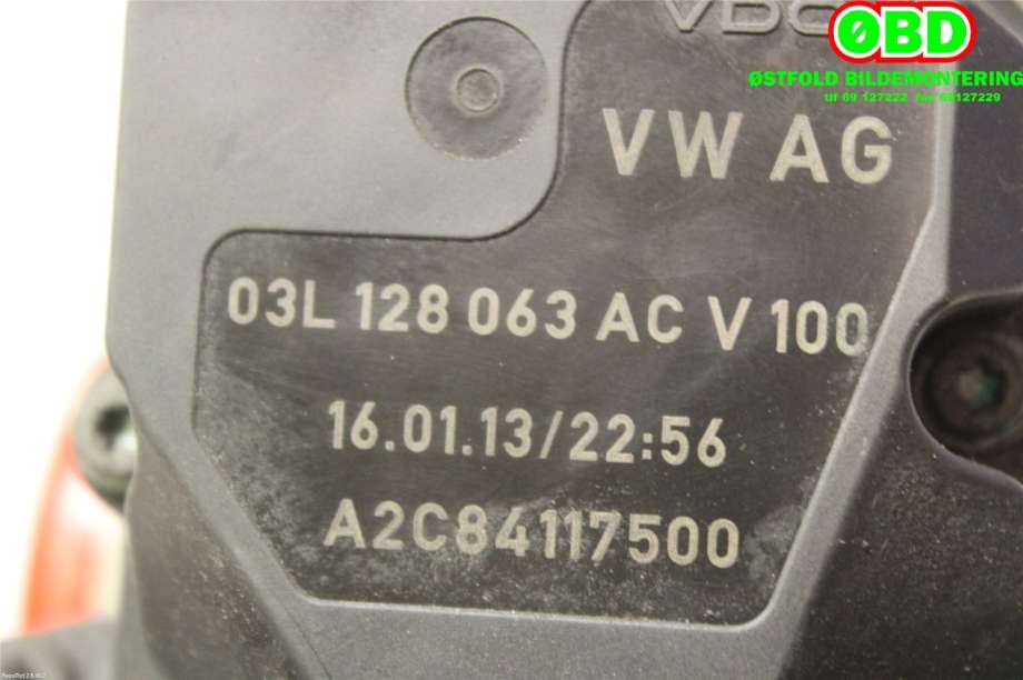 Spjeldhus til Audi A4 2007-2014 (Type IV) (B8) (B8) (03L 128 063 T||03L128063AC)